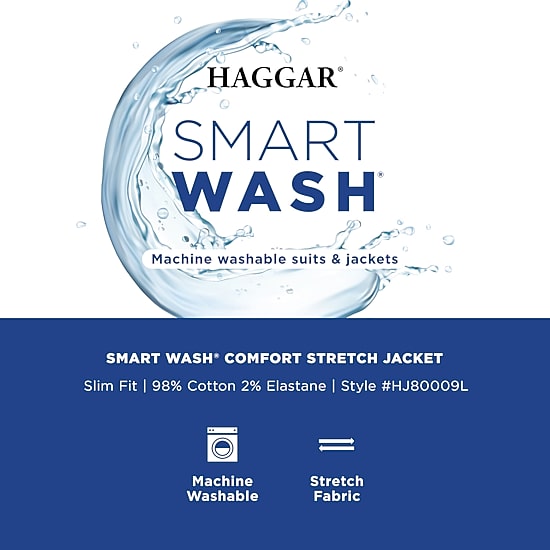 Haggar Smart Wash Mens Stretch Fabric Slim Fit Blazer