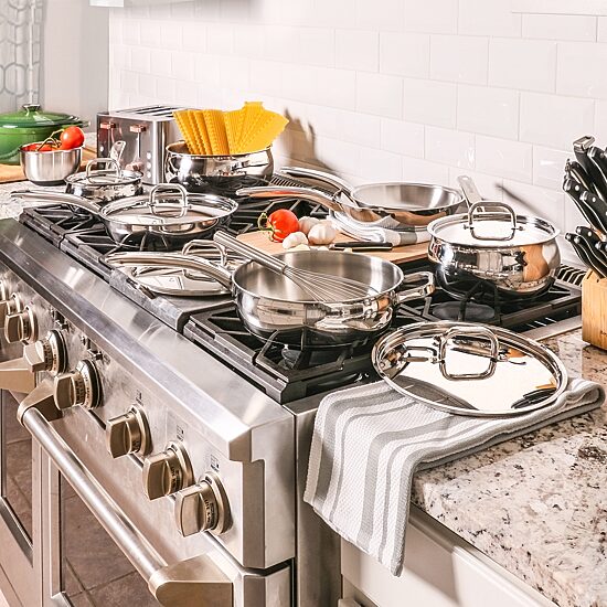 BergHOFF Belly Shape 18/10 Stainless Steel 12-pc. Cookware Set