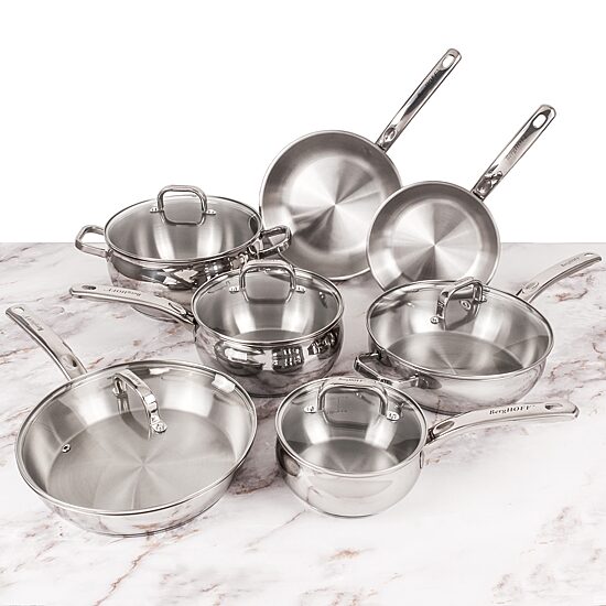 BergHOFF Belly Shape 18/10 Stainless Steel 12-pc. Cookware Set