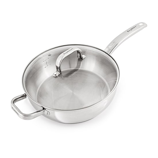 BergHOFF Belly Shape 18/10 Stainless Steel 9.5" Deep Skillet