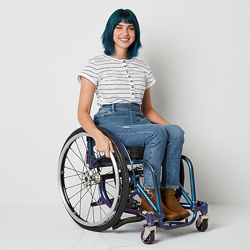 a.n.a Womens High Rise Adaptive "Seated" Skinny Jean, 2, Blue