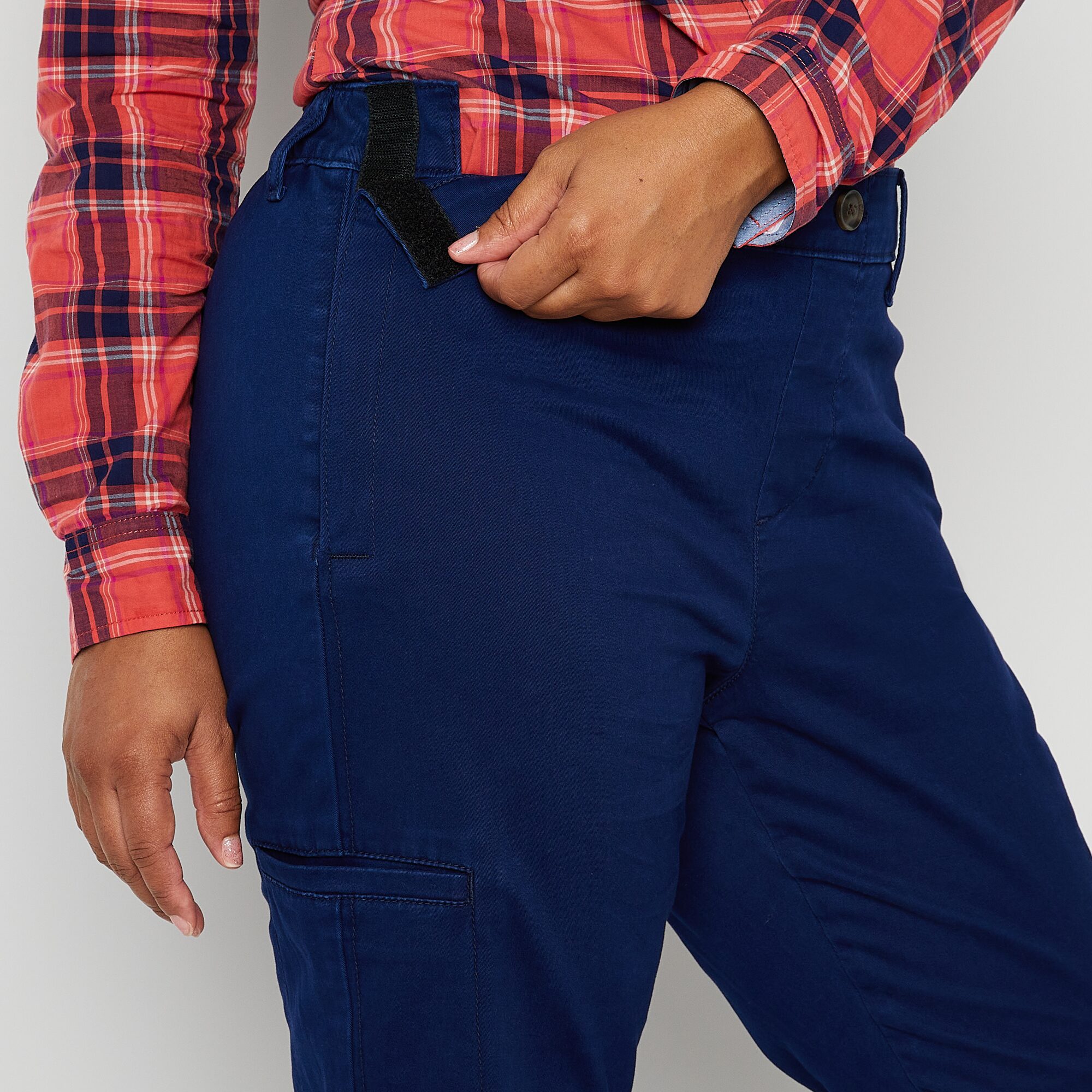St. John's Bay Womens Adaptive Easy-on + Easy-off Seated Wear Slim Mid Rise Trouser