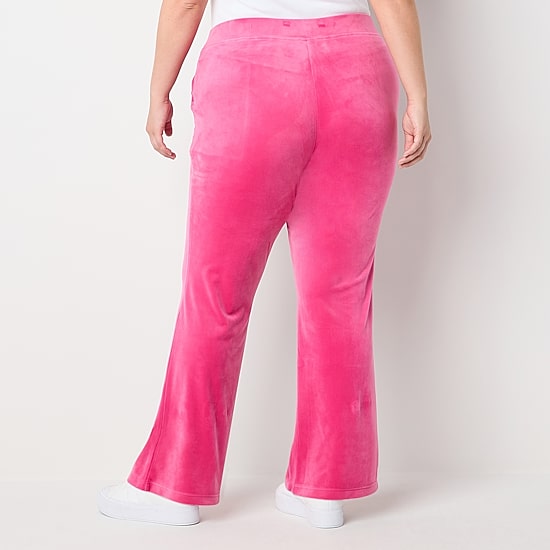 Juicy By Juicy Couture Womens Juniors Plus Straight Mid Rise Track Pant