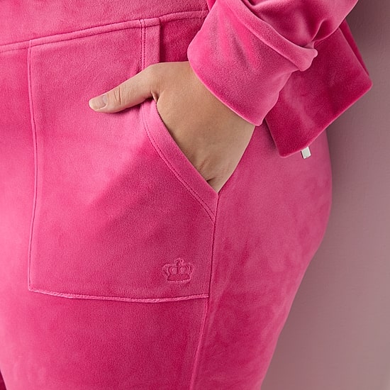 Juicy By Juicy Couture Womens Juniors Plus Straight Mid Rise Track Pant