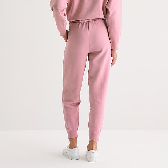 Puma Womens Mid Rise Cuffed Jogger Sweatpants