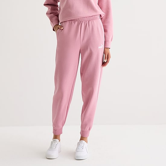 Puma Womens Mid Rise Cuffed Jogger Sweatpants