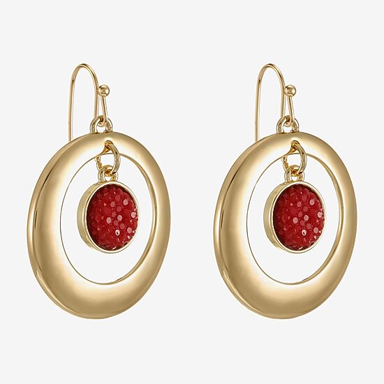 Mixit Gold Tone Womens Drop Earrings