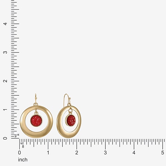Mixit Gold Tone Womens Drop Earrings