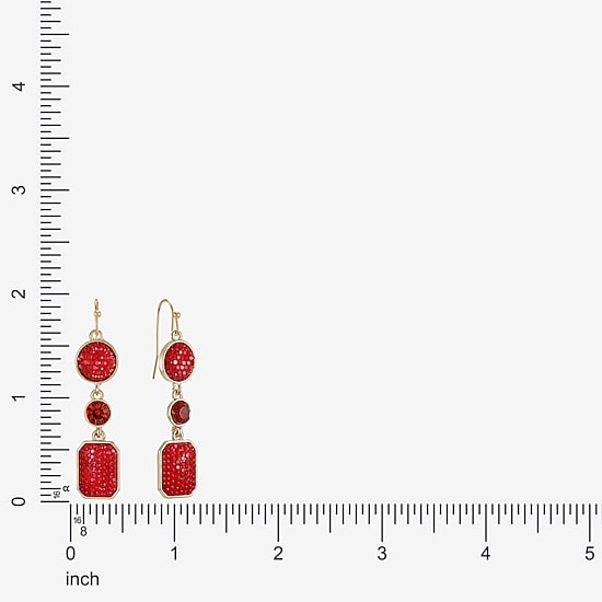 Mixit Gold Tone Womens Drop Earrings
