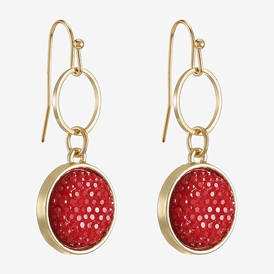 Mixit Gold Tone Womens Drop Earrings