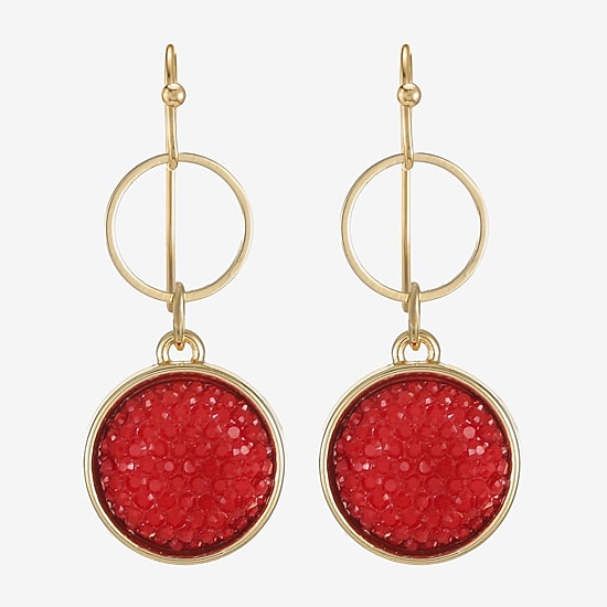Mixit Gold Tone Womens Drop Earrings