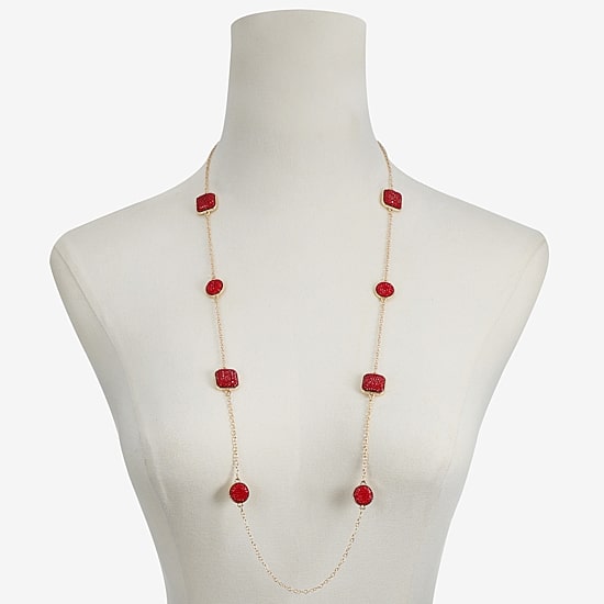 Mixit Gold Tone Womens 34 Inch Strand Necklace