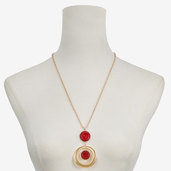 Mixit Gold Tone Womens 24 Inch Pendant Necklace