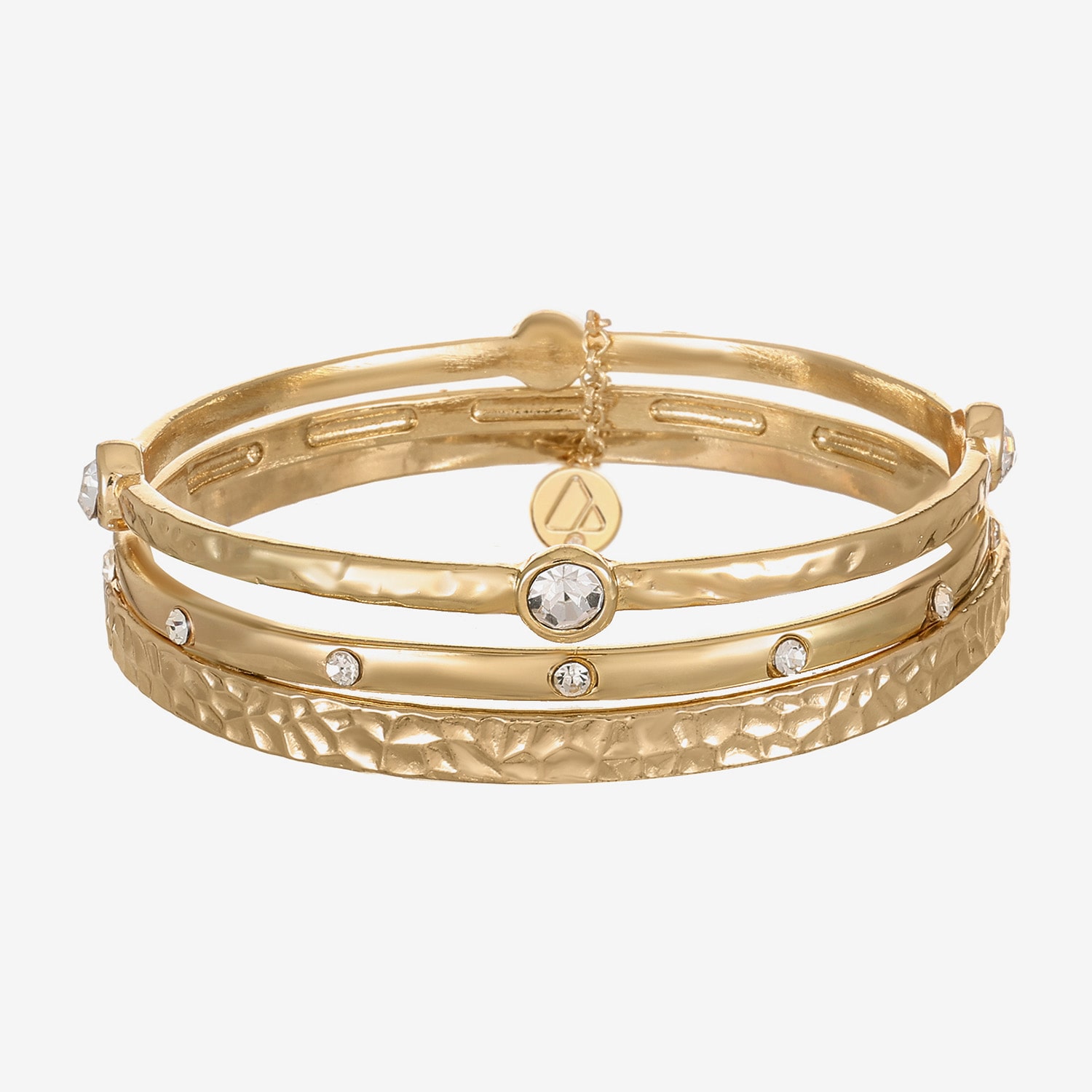 Liz Claiborne Textured Bangle Womens 3-pc. Glass Bracelet Set