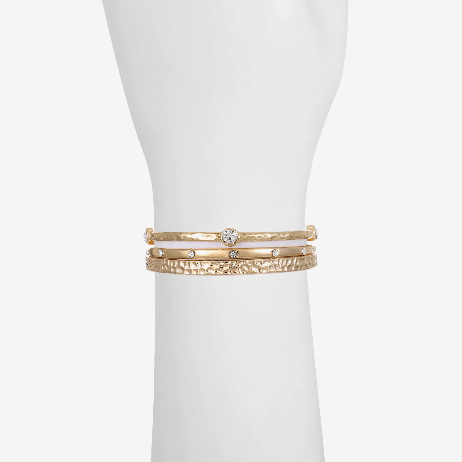 Liz Claiborne Textured Bangle Womens 3-pc. Glass Bracelet Set