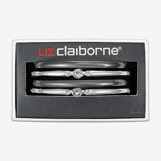 Liz Claiborne Bangle Womens 4-pc. Glass Bracelet Set