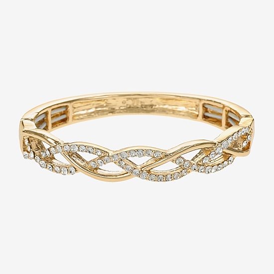 Liz Claiborne Interlaced Stretch Womens Glass Stretch Bracelet
