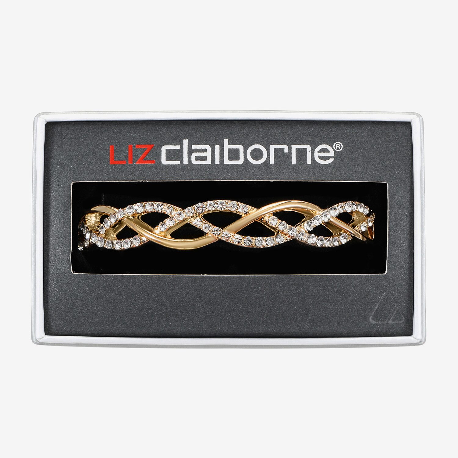 Liz Claiborne Interlaced Stretch Womens Glass Stretch Bracelet
