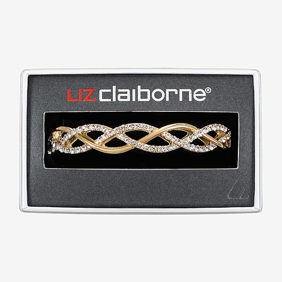 Liz Claiborne Interlaced Stretch Womens Glass Stretch Bracelet