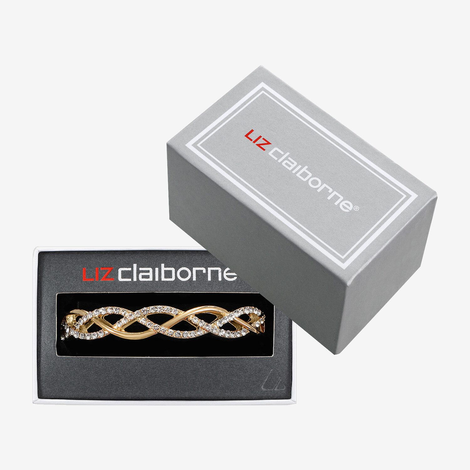 Liz Claiborne Interlaced Stretch Womens Glass Stretch Bracelet
