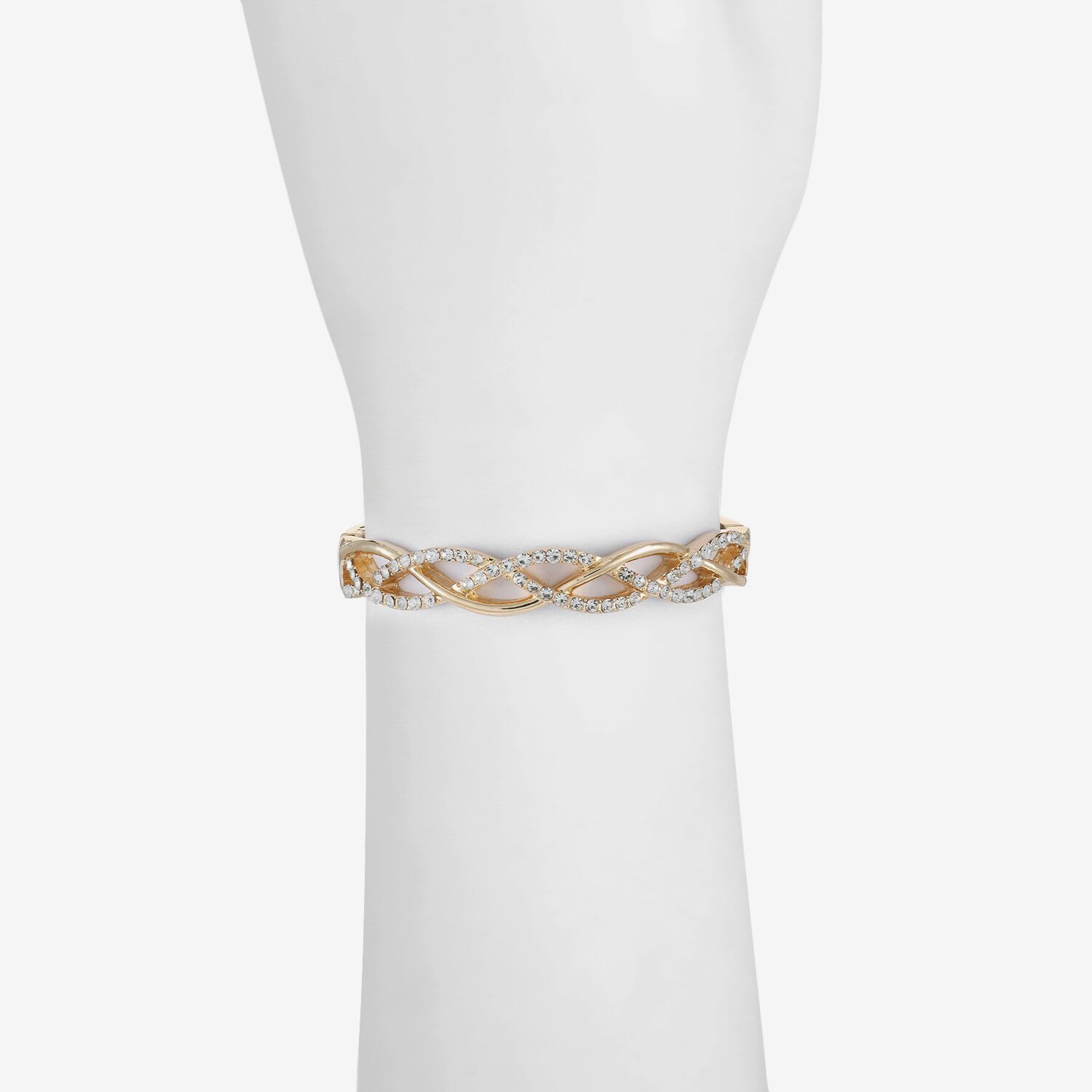 Liz Claiborne Interlaced Stretch Womens Glass Stretch Bracelet