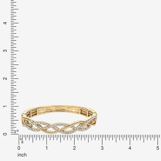 Liz Claiborne Interlaced Stretch Womens Glass Stretch Bracelet