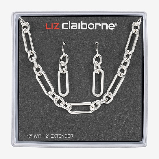 Liz Claiborne Collar Necklace & Drop Earring Womens 2-pc. Jewelry Set