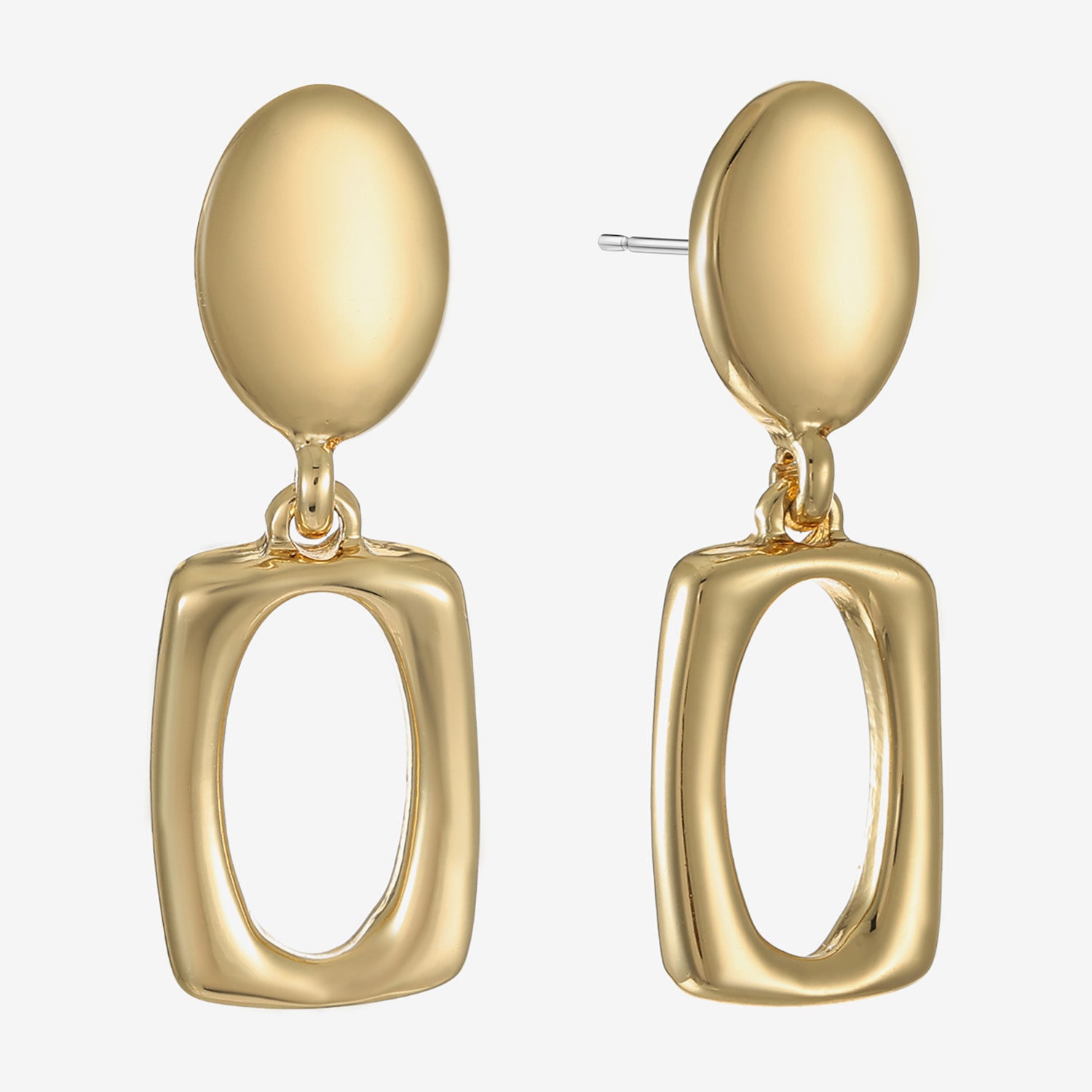 Liz Claiborne Double Womens Oval Rectangular Hypoallergenic Drop Earrings