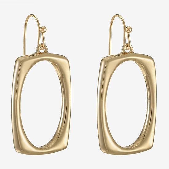 Liz Claiborne Womens Oval Rectangular Drop Earrings