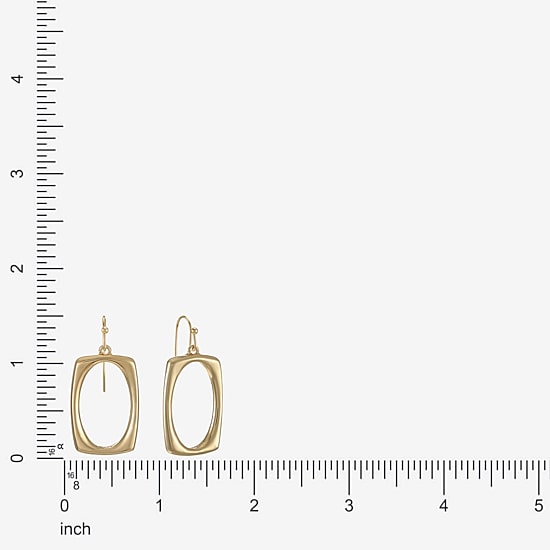 Liz Claiborne Womens Oval Rectangular Drop Earrings