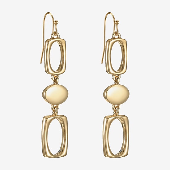 Liz Claiborne Womens Oval Drop Earrings