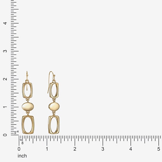 Liz Claiborne Womens Oval Drop Earrings