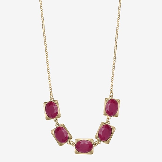 Liz Claiborne Frontal Womens 17 Inch Collar Necklace