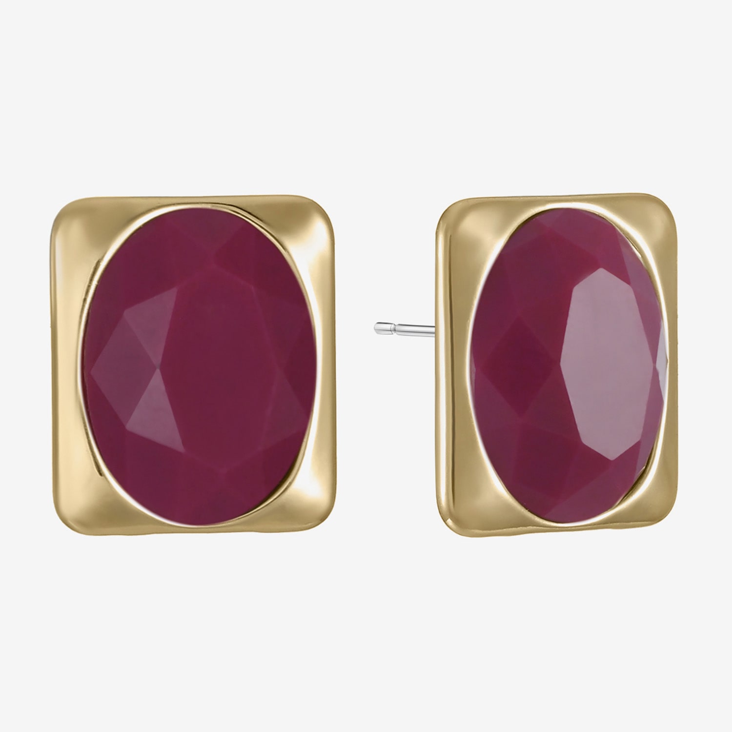 Liz Claiborne 16mm Oval Rectangular Stud Earrings