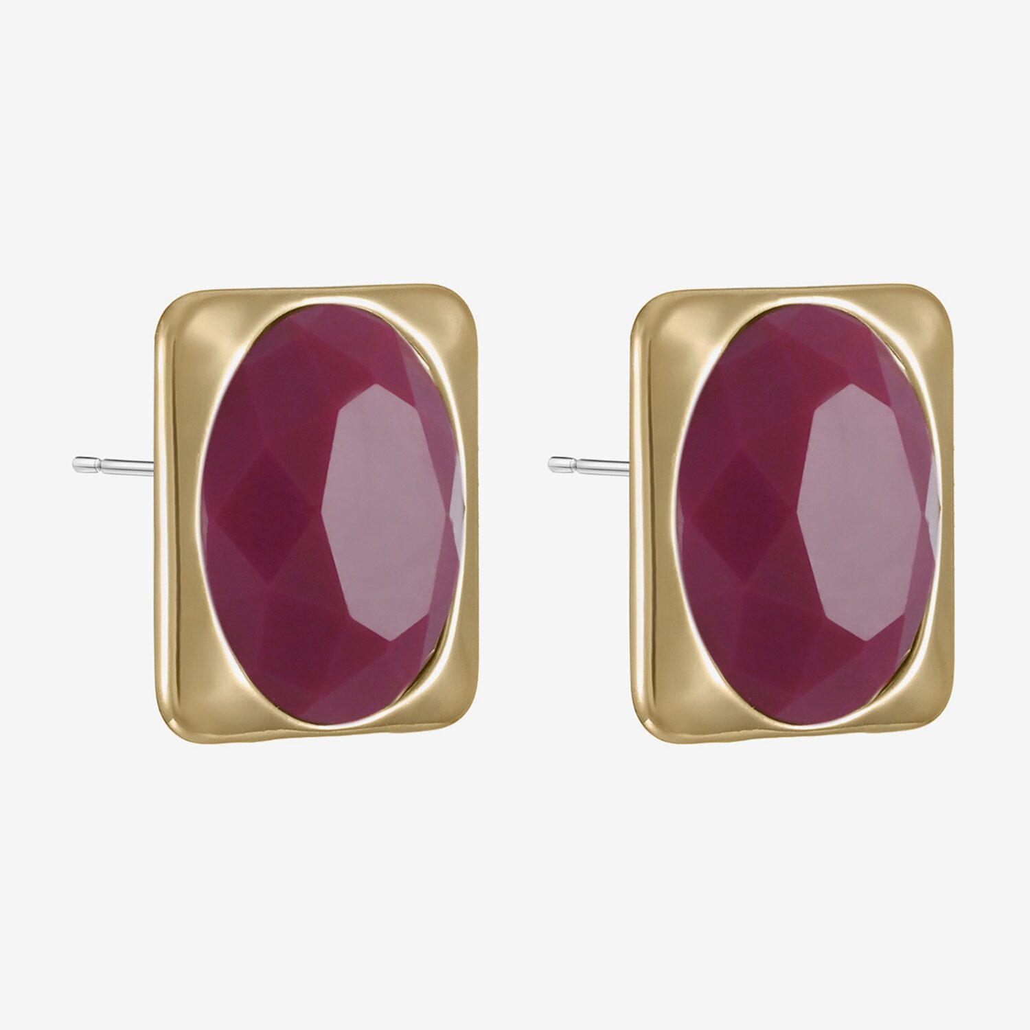 Liz Claiborne 16mm Oval Rectangular Stud Earrings