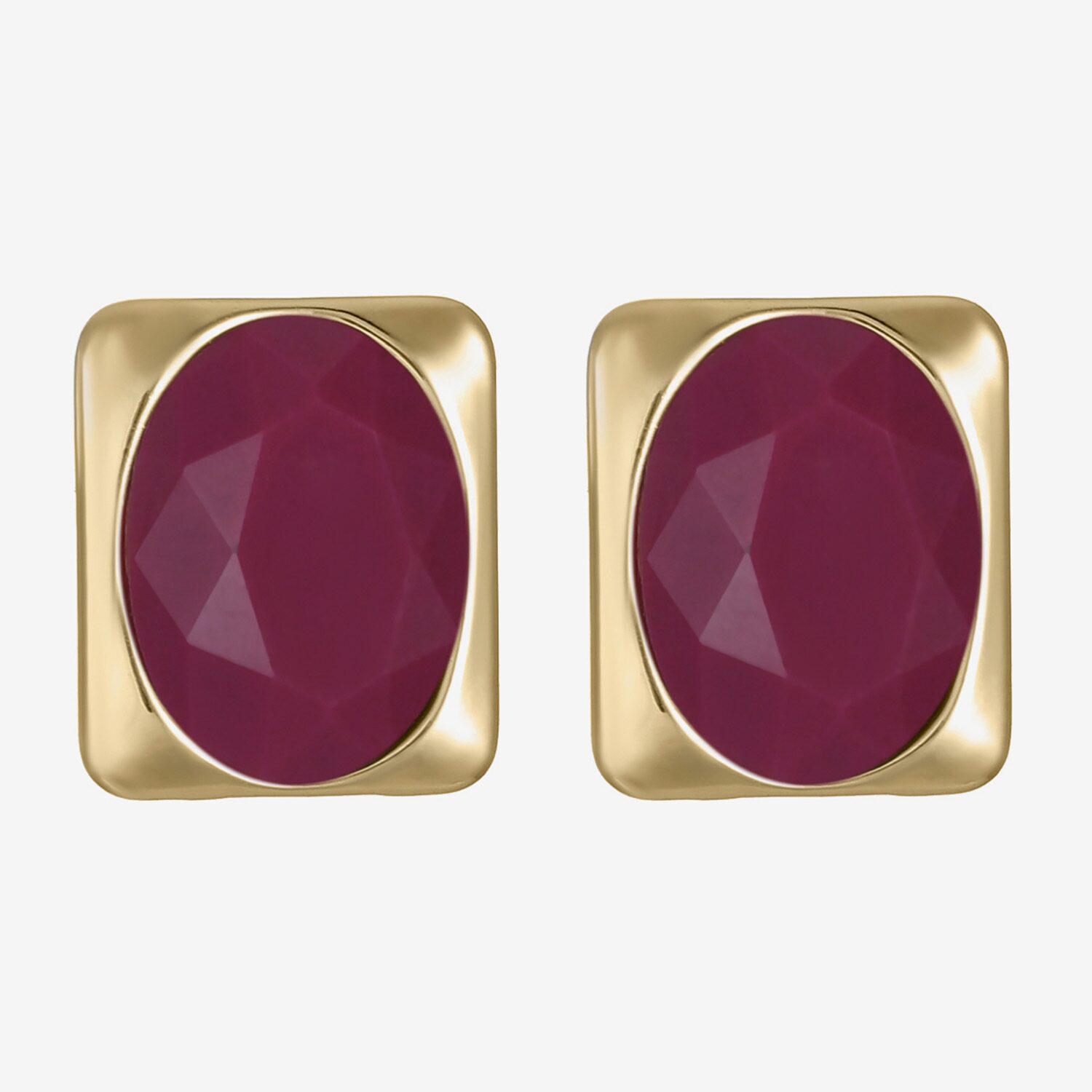 Liz Claiborne 16mm Oval Rectangular Stud Earrings