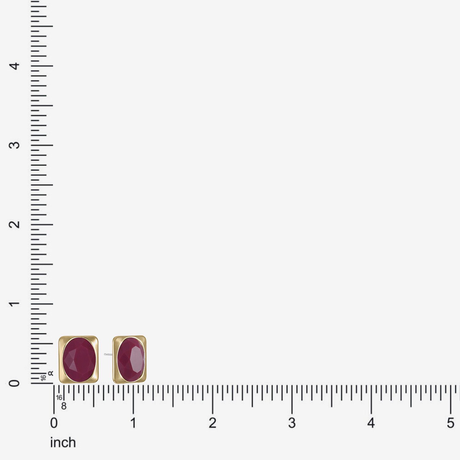 Liz Claiborne 16mm Oval Rectangular Stud Earrings