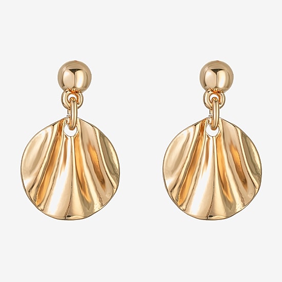 Liz Claiborne Textured Double Womens Drop Earrings