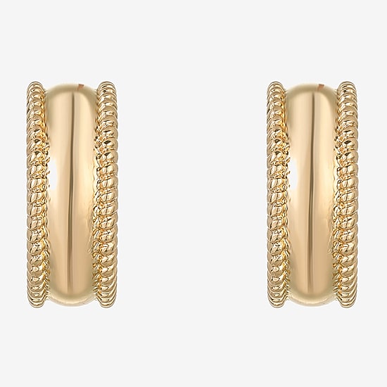 Liz Claiborne Huggie Womens 22mm Hypoallergenic Hoop Earrings