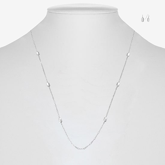 Liz Claiborne Station Necklace & Drop Earring Womens 2-pc. Jewelry Set