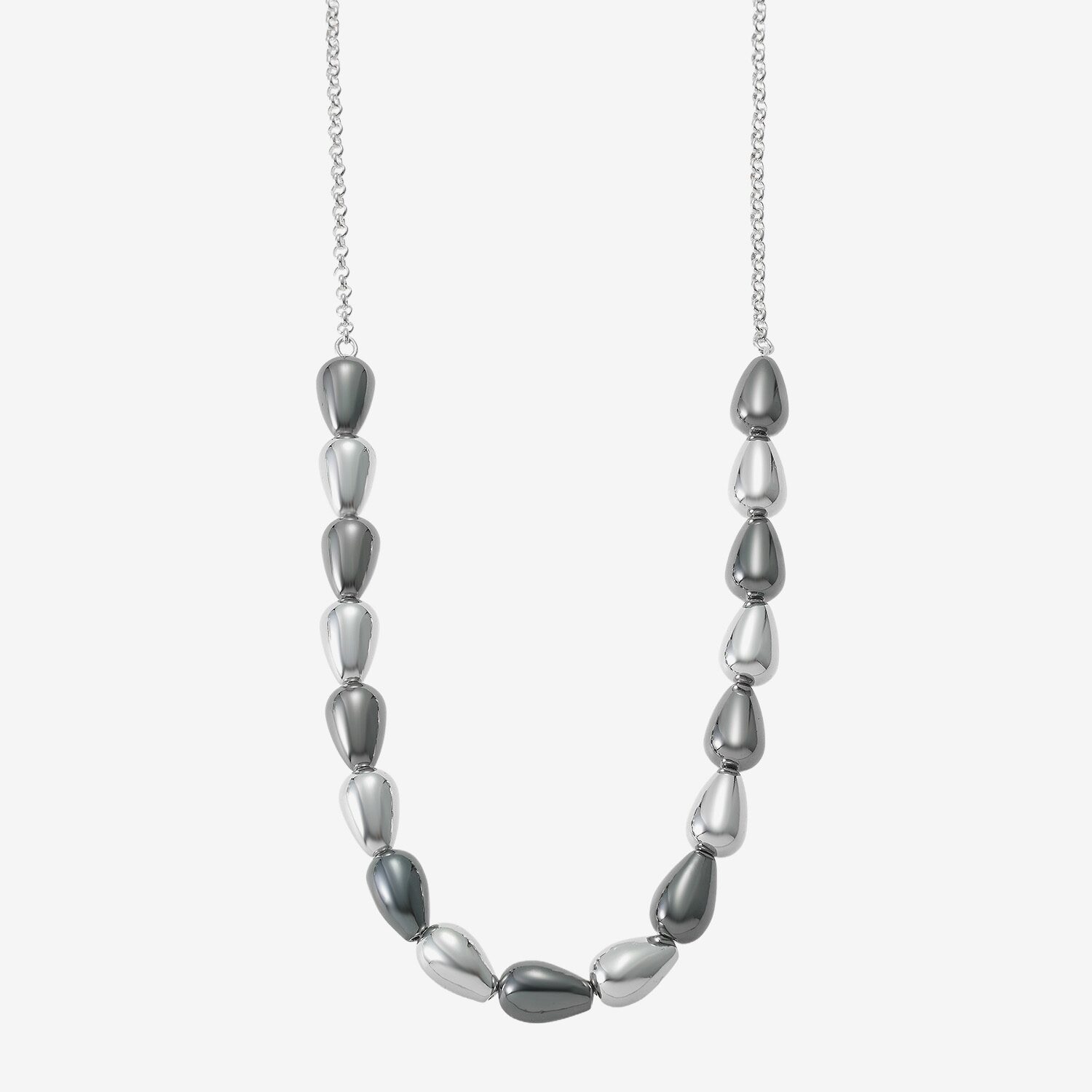 Liz Claiborne Two Tone Beaded Womens 17 Inch Collar Necklace