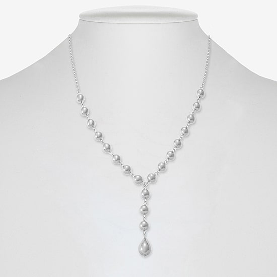Liz Claiborne Beaded Womens 17 Inch Y Necklace