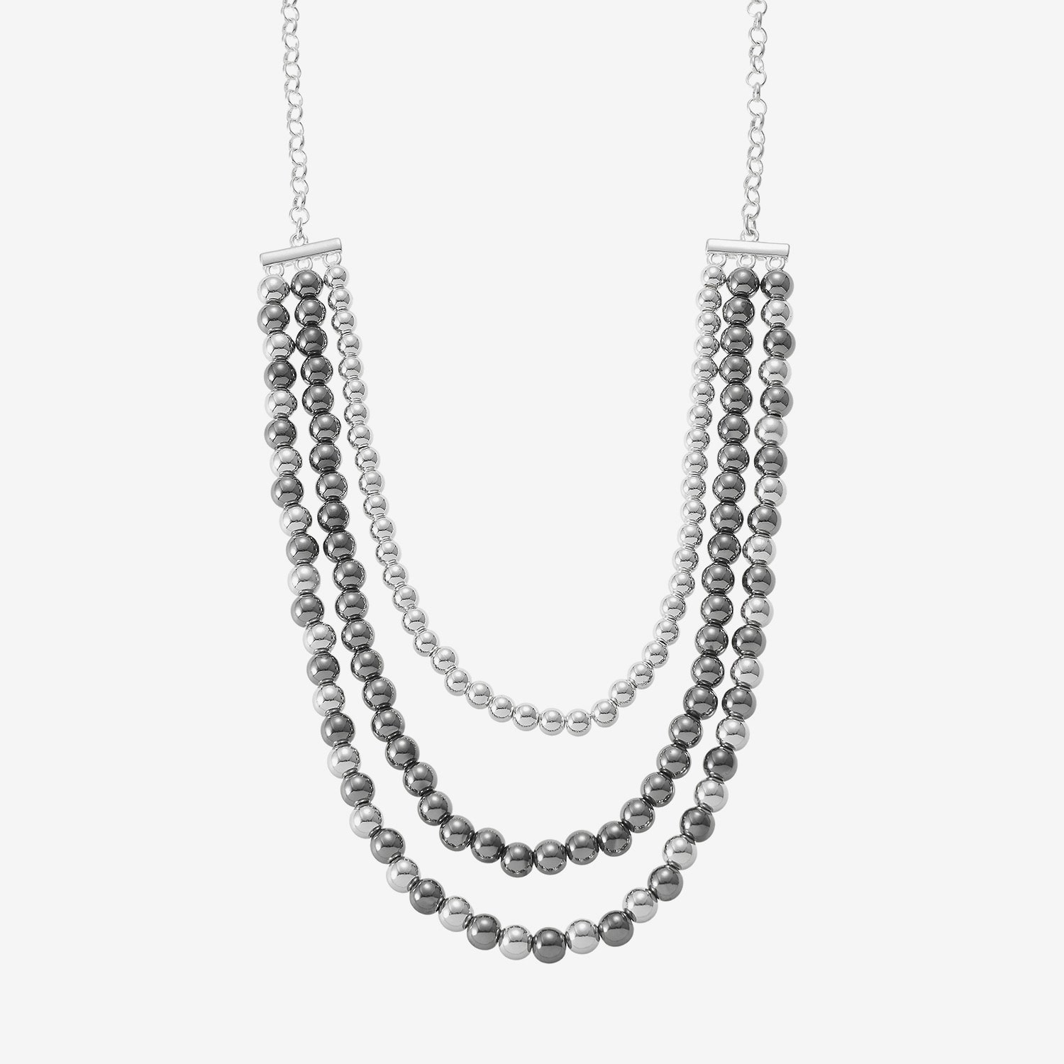 Liz Claiborne Two Tone Beaded Womens 18 Inch Collar Necklace