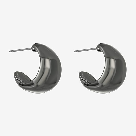 Liz Claiborne Huggie Womens 16.6mm Hypoallergenic Hoop Earrings