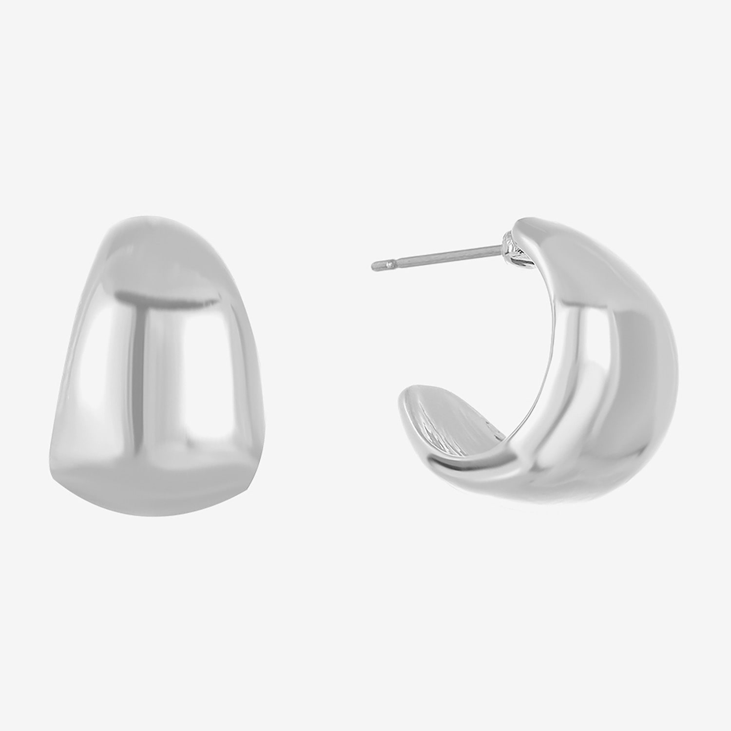 Liz Claiborne Huggie Womens 16.6mm Hypoallergenic Hoop Earrings