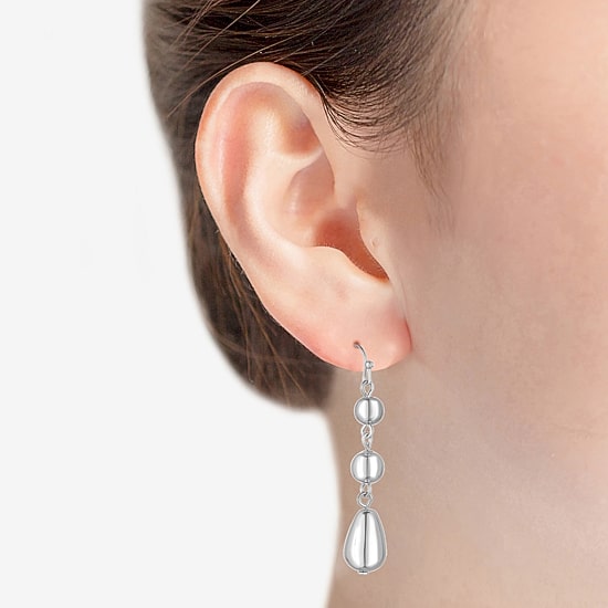 Liz Claiborne Beaded Womens Round Drop Earrings