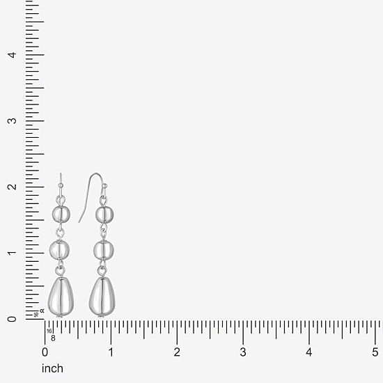 Liz Claiborne Beaded Womens Round Drop Earrings