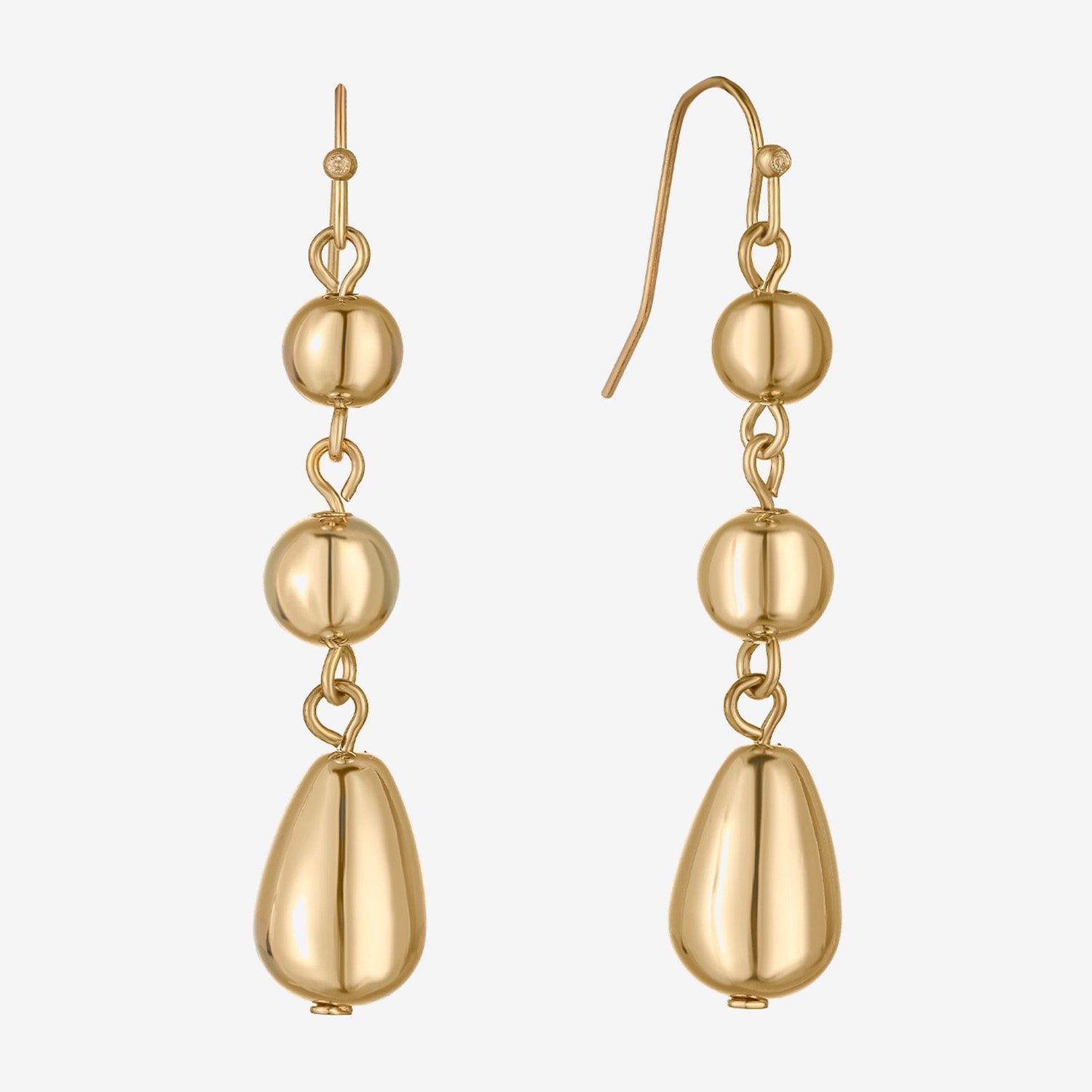Liz Claiborne Beaded Womens Round Drop Earrings