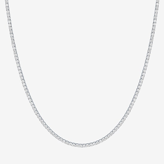 Diamond Addiction (G-H / Si2-I1) Womens 5 CT.T.W. White Diamond Sterling Silver 17 Inch Tennis Necklace in Sterling Silver