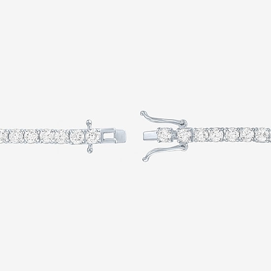 Diamond Addiction G-H, Si2-I1 Womens 5 CT. T.W. Lab Grown White Diamond Sterling Silver Round 7.25 Inch Tennis Bracelet